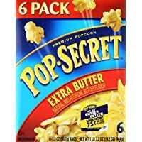 Los mejores  - Microwave Popcorn- Extra Butter- 3.5 oz Bags- 6 Bags-Box- Sold as 1 Box